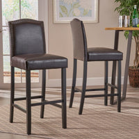 Set Of 2 Stylish Barstools For Modern Dining And Kitchen Spaces