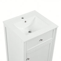 20 Inch Black Bathroom Vanity With Sink Soft Close Door Storage Cabinet Adjustable Shelves