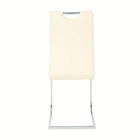 Set Of 4 Modern Light Yellow Upholstered Dining Chairs With Electroplated Metal Legs For Kitchen Living Room Bedroom