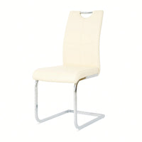 Set Of 4 Modern Light Yellow Upholstered Dining Chairs With Electroplated Metal Legs For Kitchen Living Room Bedroom