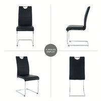 Set Of 4 Modern Light Yellow Upholstered Dining Chairs With Electroplated Metal Legs For Kitchen Living Room Bedroom