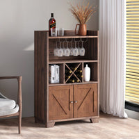 Elegant Wine Storage Cabinet With Glass Door And Temperature Control