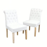 Elegant Tufted Dining Rolltop Set Of 2 Pieces For Modern Interiors