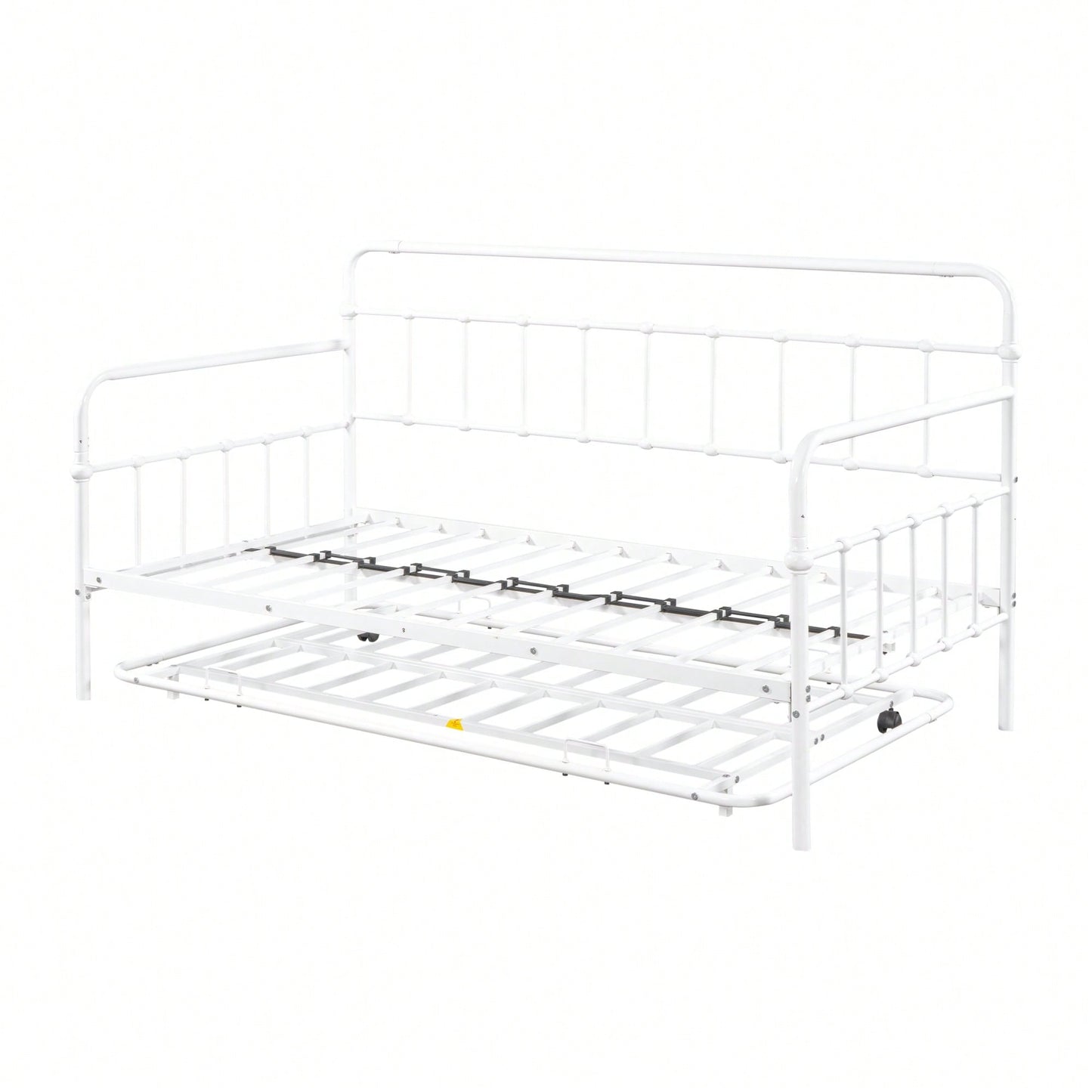 Metal Frame Daybed With Trundle For Space-Saving Guest Accommodation