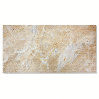 3D Fluted Gold Yellow Beige Natural Marble Wall Tile Textured Finish 12x24 Inches