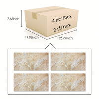 3D Fluted Gold Yellow Beige Natural Marble Wall Tile Textured Finish 12x24 Inches