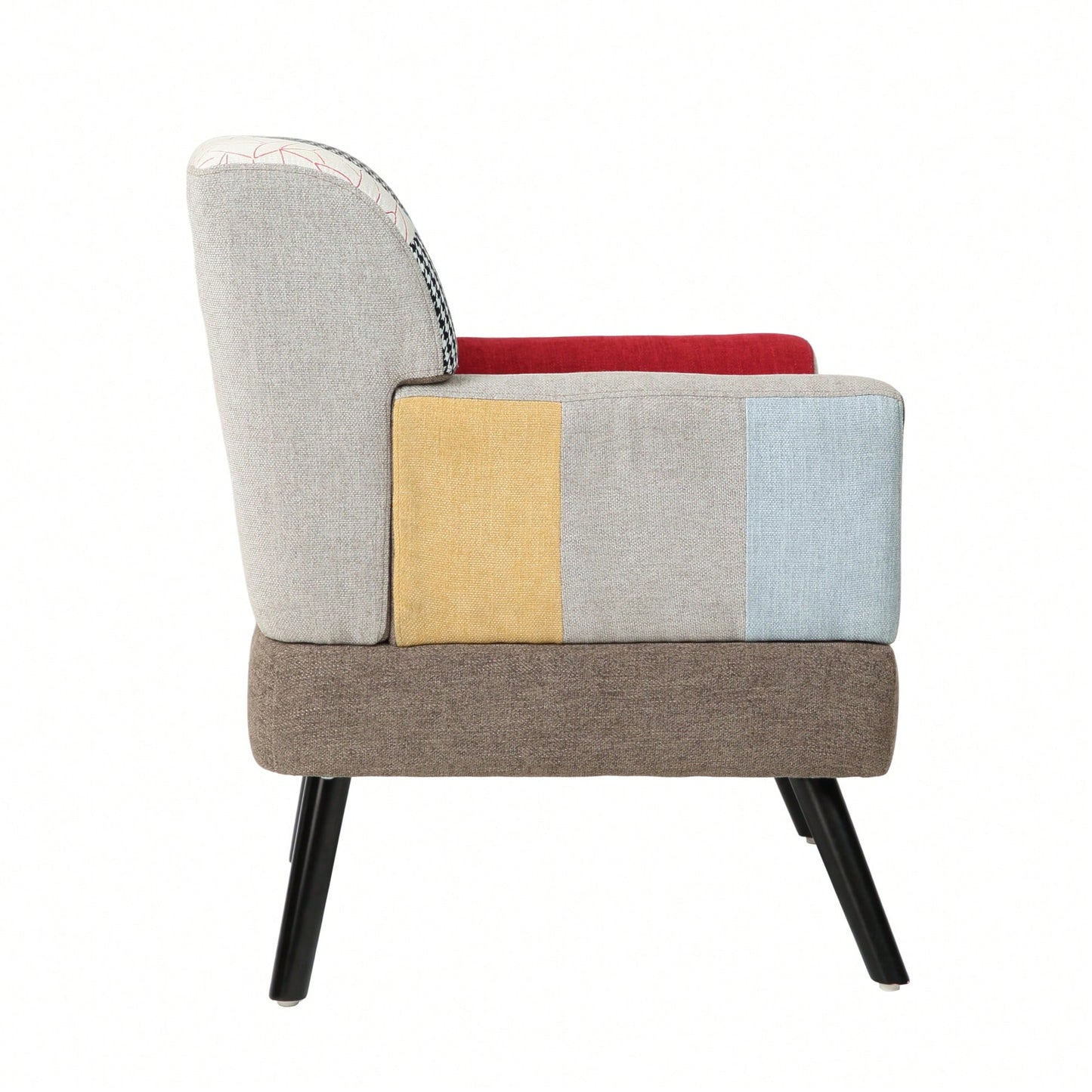 Colorful Mid Century Modern Accent Chair For Living Room Bedroom Office Study Comfy Fabric Club Chair