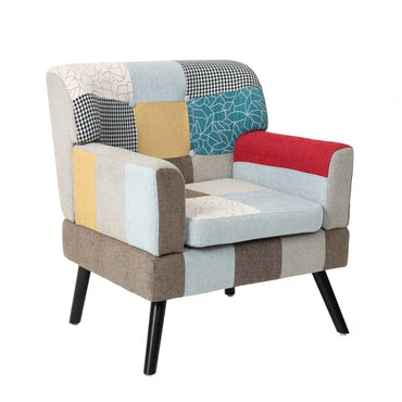 Colorful Mid Century Modern Accent Chair For Living Room Bedroom Office Study Comfy Fabric Club Chair