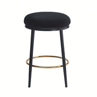 Stylish White Counter Stools Set Of 2 With Iron Frame And Comfortable Sponge Cushion For Kitchen Dining Room And Bedroom Use