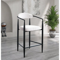 Set Of 2 Modern Upholstered Bar Stools With Metal Frame Vintage High Island Chairs For Kitchen Dining Room Home Pub