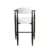 Set Of 2 Modern Upholstered Bar Stools With Metal Frame Vintage High Island Chairs For Kitchen Dining Room Home Pub