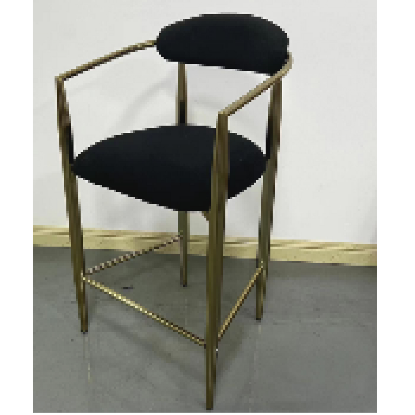 Set Of 2 Modern Upholstered Bar Stools With Metal Frame Vintage High Island Chairs For Kitchen Dining Room Home Pub
