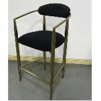 Set Of 2 Modern Upholstered Bar Stools With Metal Frame Vintage High Island Chairs For Kitchen Dining Room Home Pub