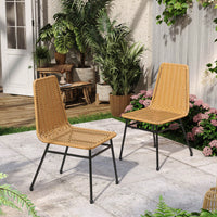 Set Of 2 Dark Brown Dining Chairs For Modern Home Decor