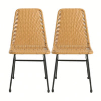 Set Of 2 Dark Brown Dining Chairs For Modern Home Decor