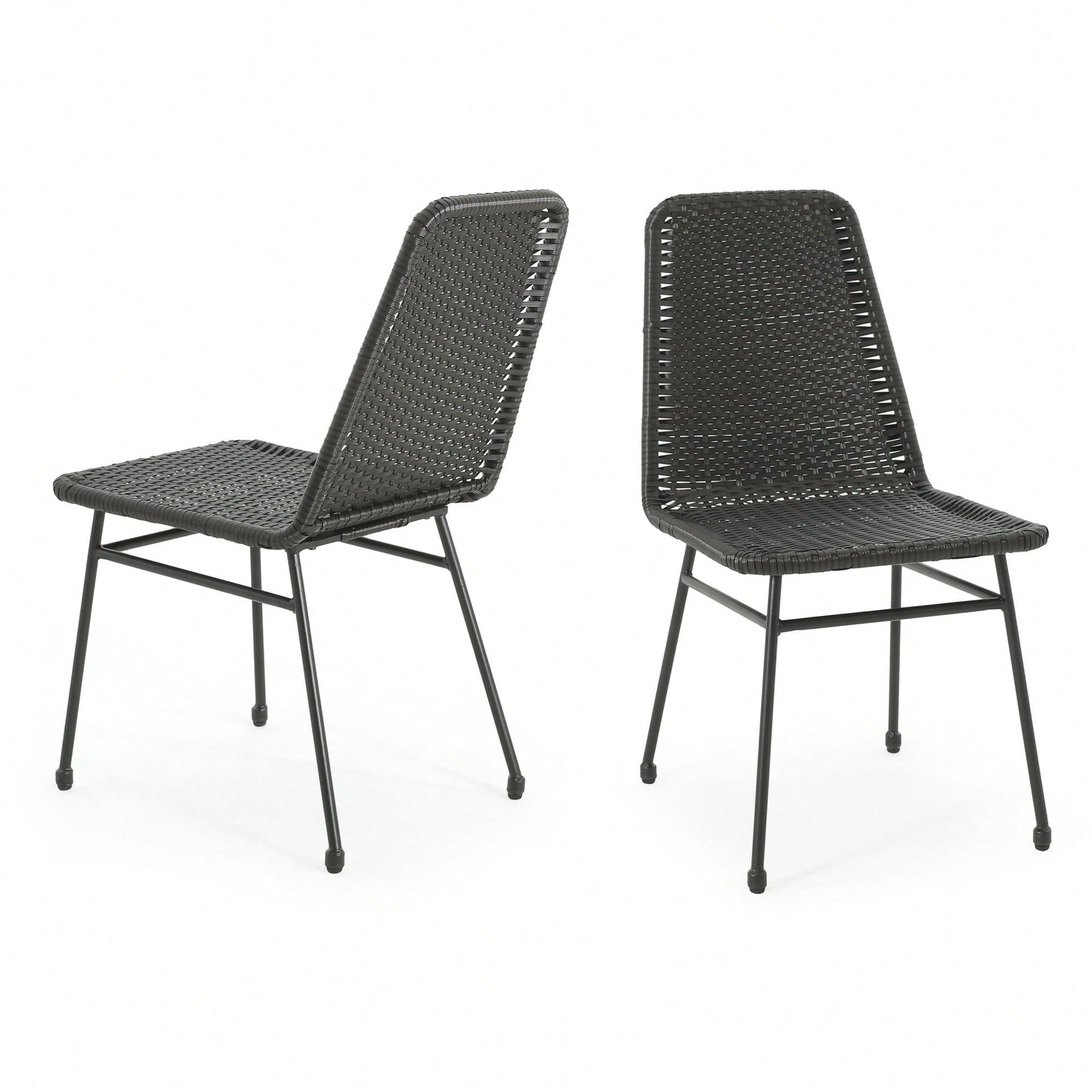 Set Of 2 Dark Brown Dining Chairs For Modern Home Decor