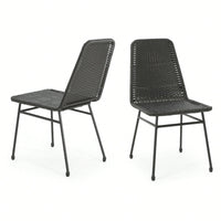Set Of 2 Dark Brown Dining Chairs For Modern Home Decor
