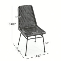 Set Of 2 Dark Brown Dining Chairs For Modern Home Decor
