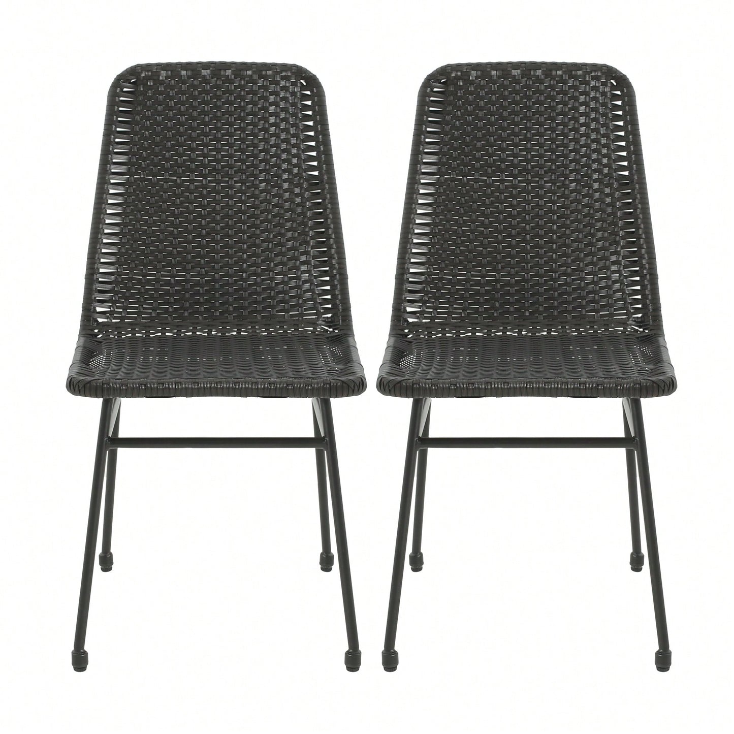 Set Of 2 Dark Brown Dining Chairs For Modern Home Decor