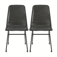 Set Of 2 Dark Brown Dining Chairs For Modern Home Decor