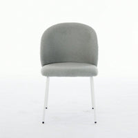 Adjustable Iron-Footed Dining Chair Set Of 2 For Dining Room Living Room Study Room