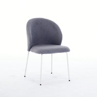 Adjustable Iron-Footed Dining Chair Set Of 2 For Dining Room Living Room Study Room