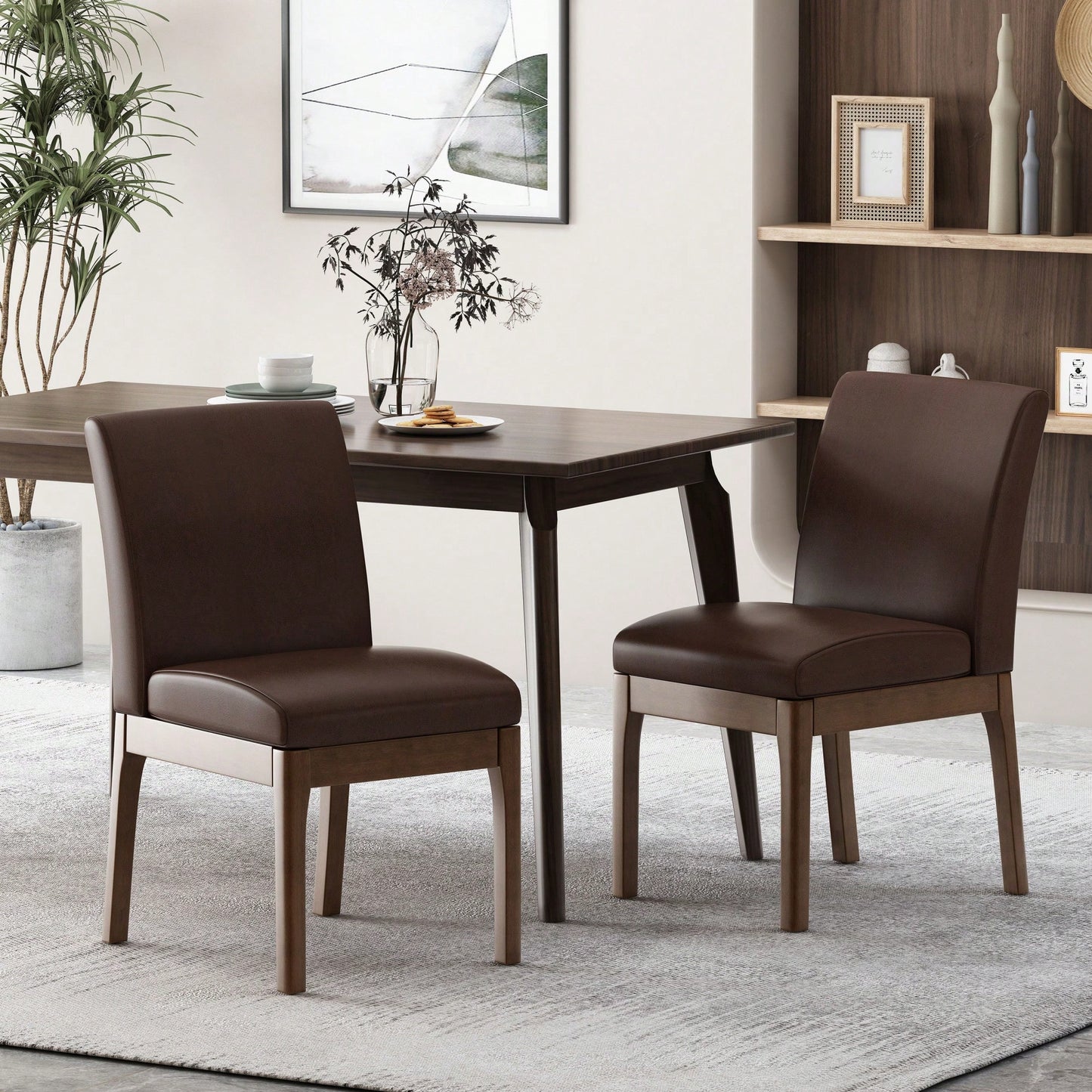 Elegant Upholstered Dining Chair With Modern Design And Sturdy Frame