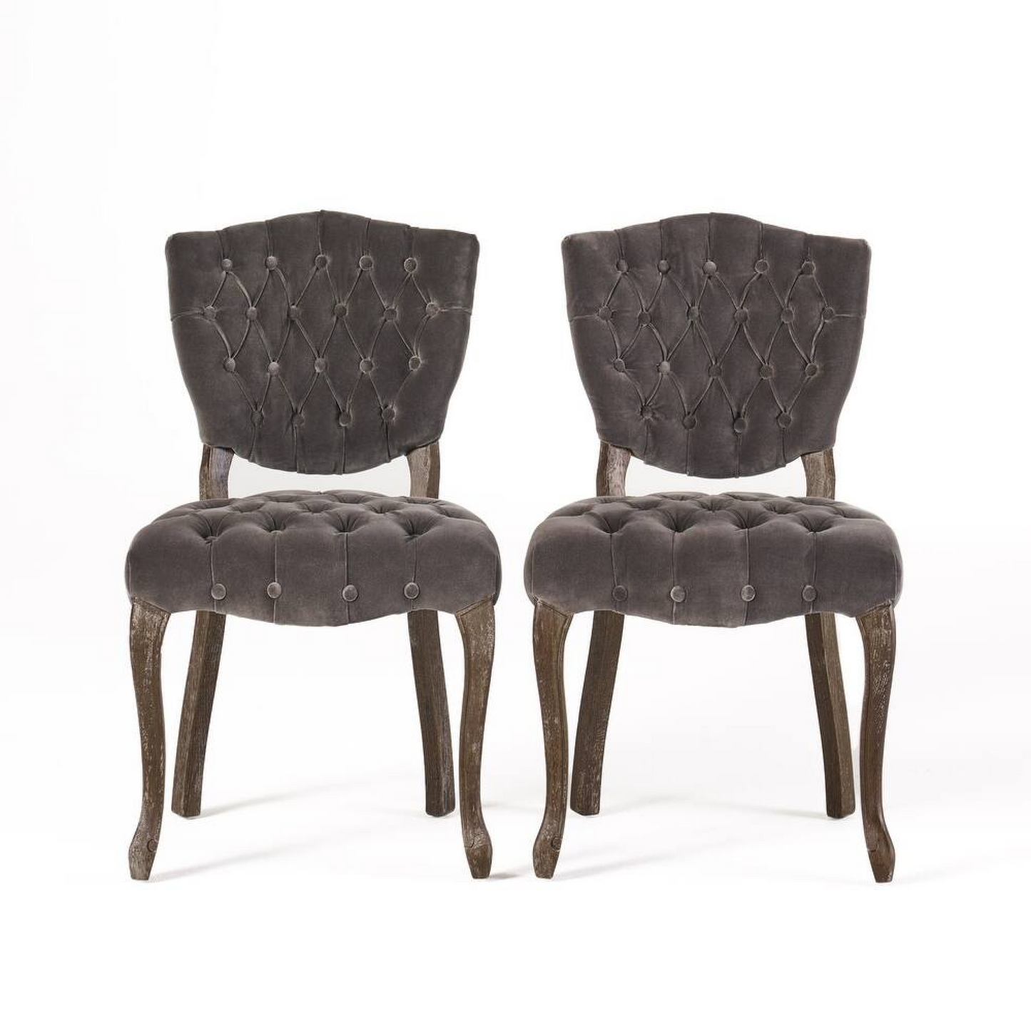 Elegant Tufted Accent Chairs Set Of 2 For Living Room Or Bedroom Decor