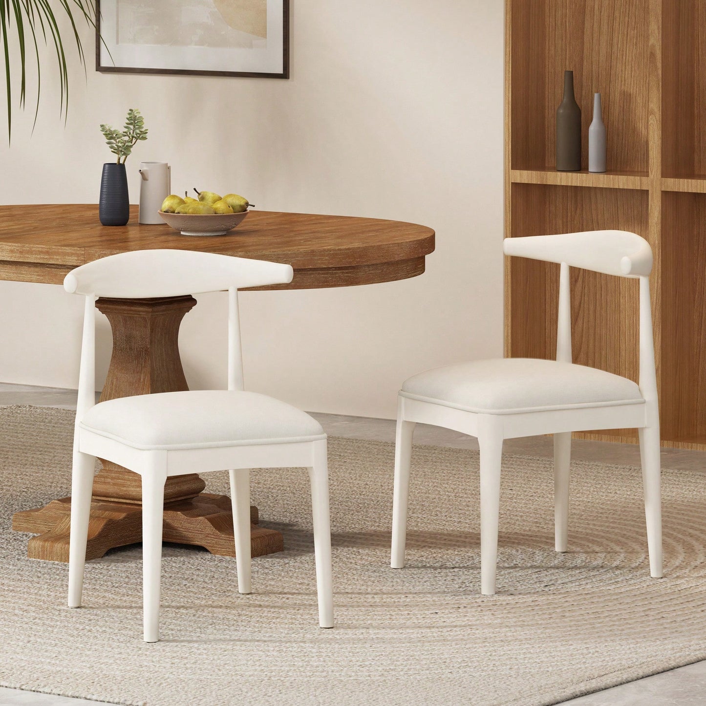 Set Of 2 Elegant Upholstered Dining Chair With Modern Design And Sturdy Frame