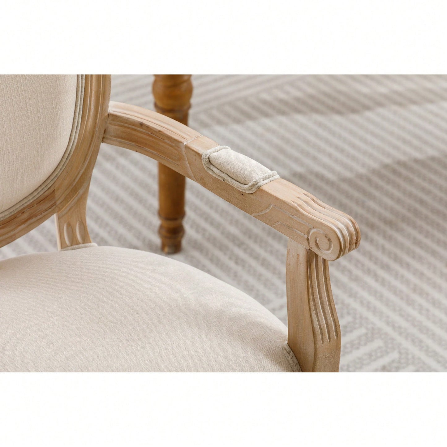 Elegant Cream Solid Wood Dining Chairs Set Of 2 For Timeless Home Decor
