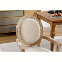 Elegant Cream Solid Wood Dining Chairs Set Of 2 For Timeless Home Decor