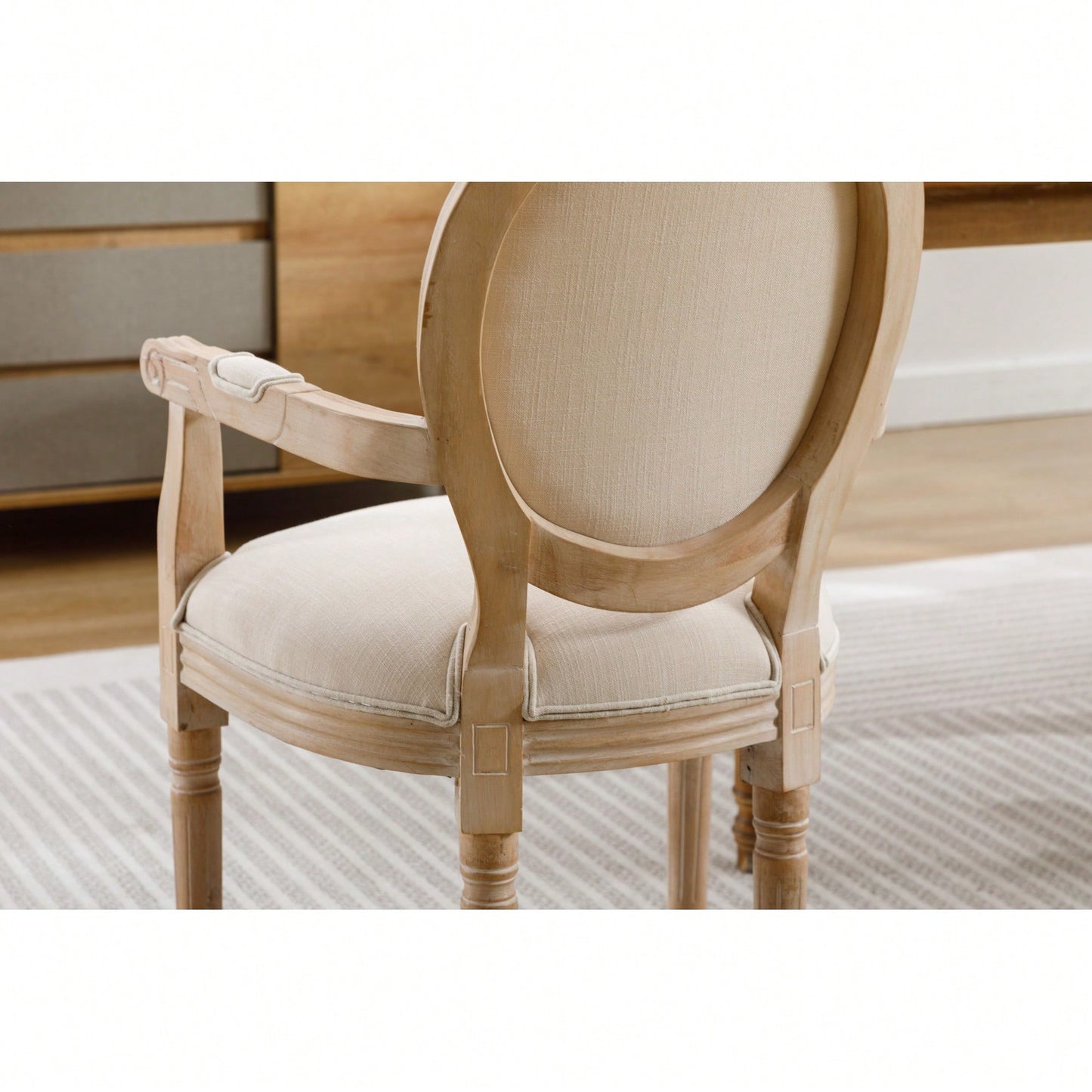 Elegant Cream Solid Wood Dining Chairs Set Of 2 For Timeless Home Decor