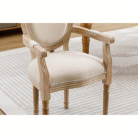 Elegant Cream Solid Wood Dining Chairs Set Of 2 For Timeless Home Decor