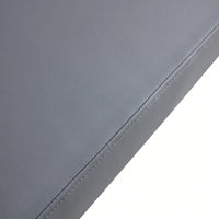 Contemporary 51.5 Inch Decorative Stainless Steel Bench With Faux Leather For Entryway Bedroom Dining And Kitchen Easy Assembly Grey