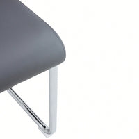 Contemporary 51.5 Inch Decorative Stainless Steel Bench With Faux Leather For Entryway Bedroom Dining And Kitchen Easy Assembly Grey