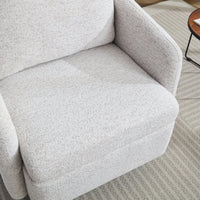 Chenille 31.5 Inch Swivel Accent Chair 360 Degree Lounge Armchair For Living Room Bedroom Nursery Beige