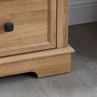 Tall 6 Drawer Dresser Cabinet For Closet Organization And Storage Solutions In Oak Finish