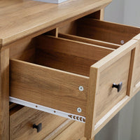 Tall 6 Drawer Dresser Cabinet For Closet Organization And Storage Solutions In Oak Finish