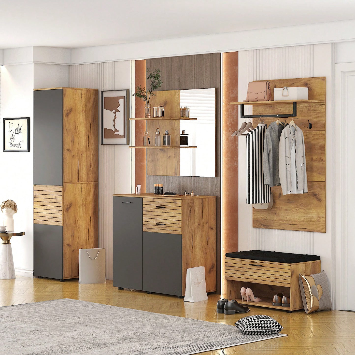 Stylish Mirror Cabinet With Space Saver Storage For Compact Living