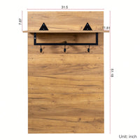 Stylish Entryway Shoe Cabinet With Modern Coat Rack And 3 Hooks For Organized Hallway Storage