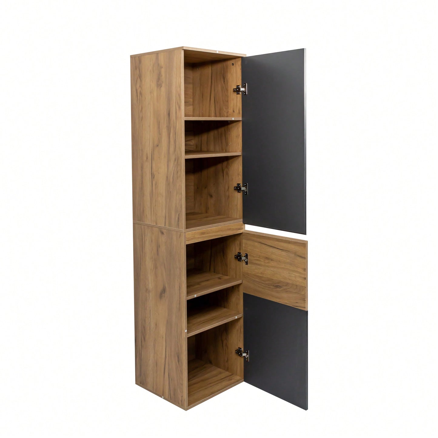 Adjustable Shelving Freestanding Cabinet With Double Doors For Kitchen Dining Room And Living Room Storage