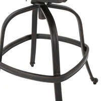 Adjustable Height Cast Aluminium Swivel Bar Stool For Indoor And Outdoor Use