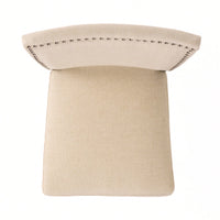 Set Of 2 Upholstered Barstools With Rivet Detail Wood Frame Fabric Cushion For Kitchen Island Dining Room Bedroom