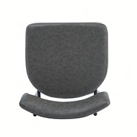 Set Of 2 Retro Swivel Counter Stools In Grey With Iron Frame PU Sponge Cushion And Footrest Ideal For Kitchen Dining Room And Bedroom