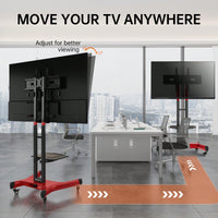 Height Adjustable Universal Swivel TV Stand For 32-80 Inch TVs With Tilt VESA 600x400mm Black