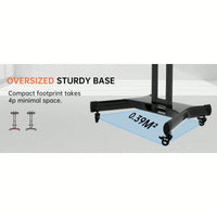 Height Adjustable Universal Swivel TV Stand For 32-80 Inch TVs With Tilt VESA 600x400mm Black