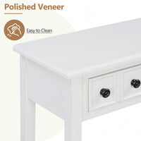 Rustic Teal Console Table With Open Shelf And Rubber Wood Legs For Entryways Living Rooms And Hallways