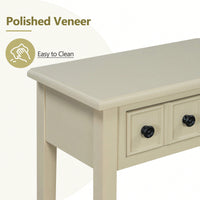 Rustic Teal Console Table With Open Shelf And Rubber Wood Legs For Entryways Living Rooms And Hallways