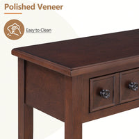 Rustic Teal Console Table With Open Shelf And Rubber Wood Legs For Entryways Living Rooms And Hallways