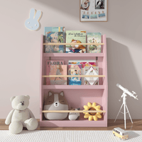 3 Tier Pink Kids Book Shelf For Organized Bedrooms Playrooms And Classrooms